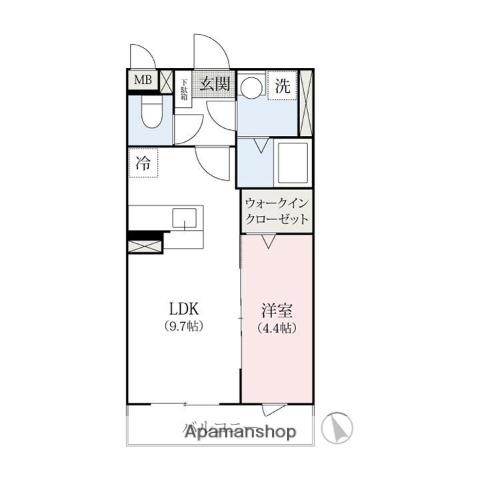 LA・MAISON TAKASAKI(1LDK/2階)の間取り写真