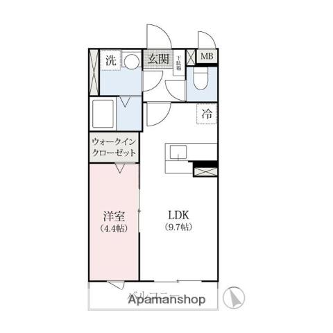 LA・MAISON高崎(1LDK/1階)の間取り写真