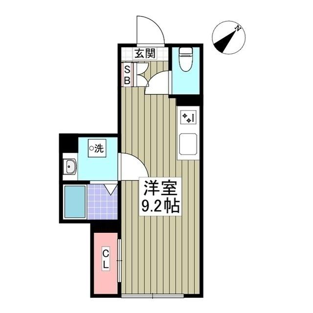 グランファースト高崎(ワンルーム/1階)の間取り写真