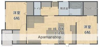 信越本線 群馬八幡駅 徒歩9分 1階建 新築(2LDK)の間取り写真