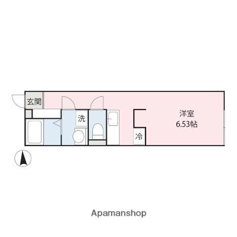 パーチェ井野駅南(ワンルーム/1階)の間取り写真