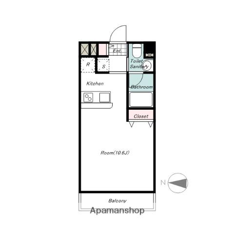 アーバンポイント高崎(1K/7階)の間取り写真