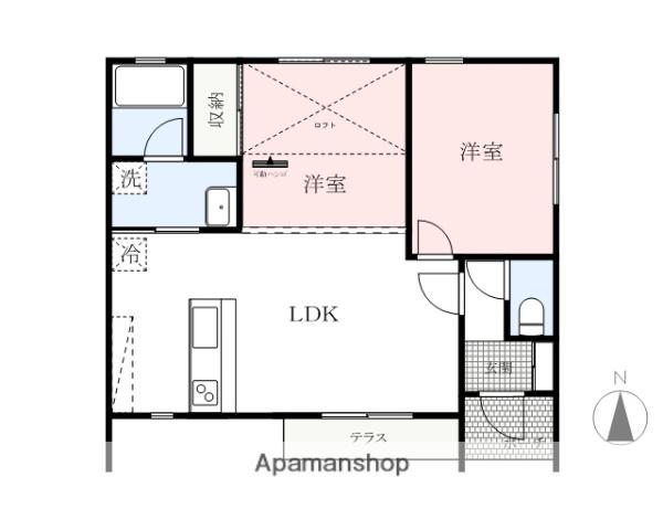 信越本線 群馬八幡駅 徒歩36分 1階建 築13年(2LDK)の間取り写真