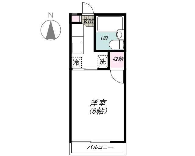 カーサフェリーチェ(1K/2階)の間取り写真