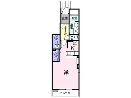 グレイスオブガネーシャ(1K/1階)の間取り写真