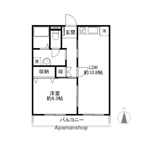 幸コーポ(1LDK/1階)の間取り写真