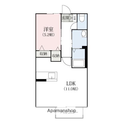アンビエラ(1LDK/2階)の間取り写真