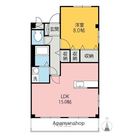 グリーンパークAYA(1LDK/2階)の間取り写真