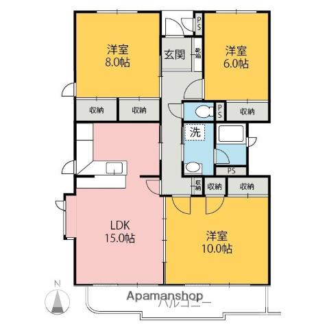 メゾンファースト(3LDK/1階)の間取り写真
