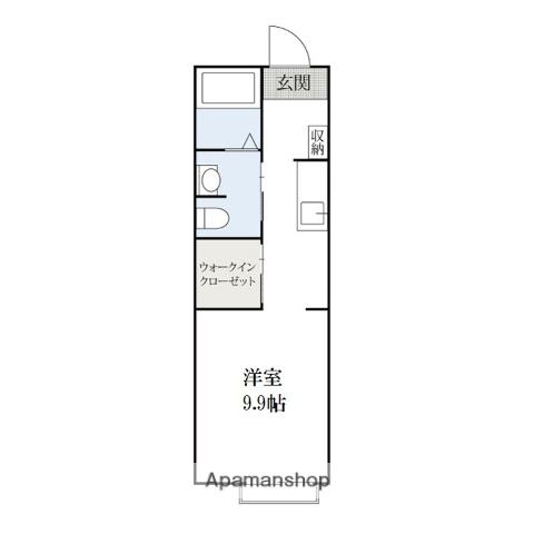 ワイコロアヴィレッジB・C・D・E・F(ワンルーム/1階)の間取り写真
