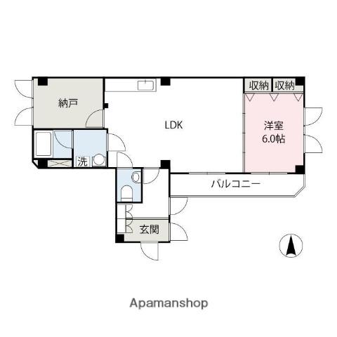 モンテスール(2LDK/2階)の間取り写真