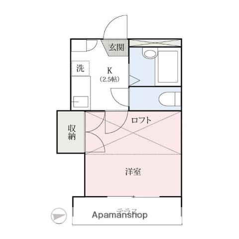 G-FLAT日吉町(1K/1階)の間取り写真
