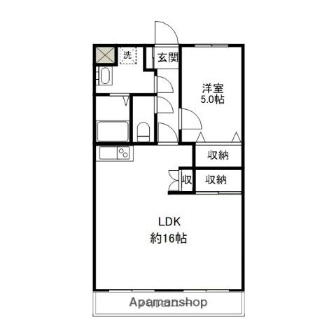 メゾンプルミエ(1LDK/1階)の間取り写真