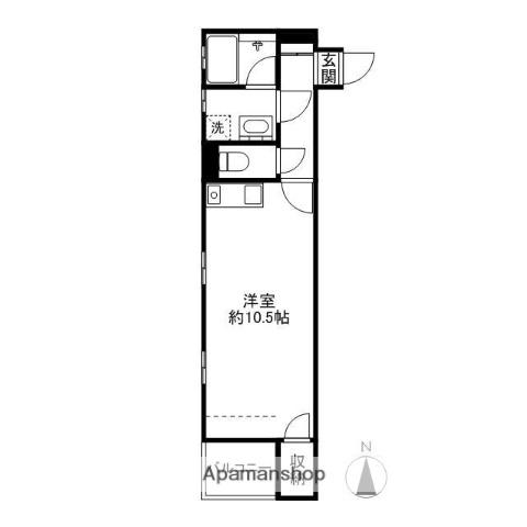 HK RESIDENCE DUO(ワンルーム/2階)の間取り写真