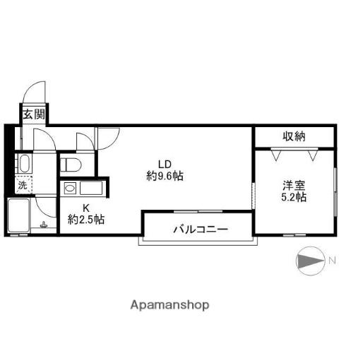 HK RESIDENCE DUO(1LDK/3階)の間取り写真