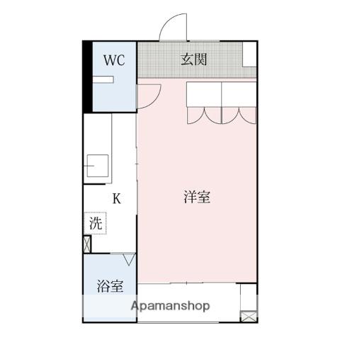 るーばんハイム(1K/1階)の間取り写真