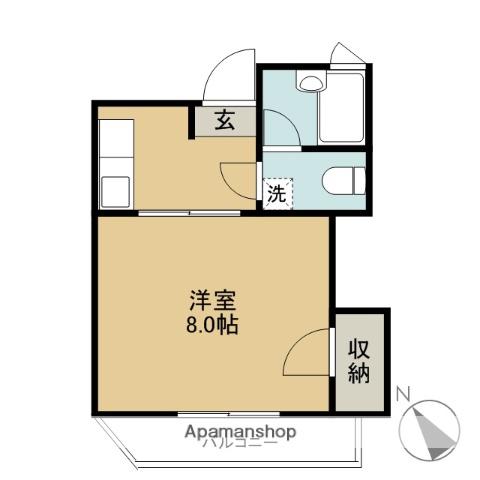 市川建設第2ビル(1K/1階)の間取り写真