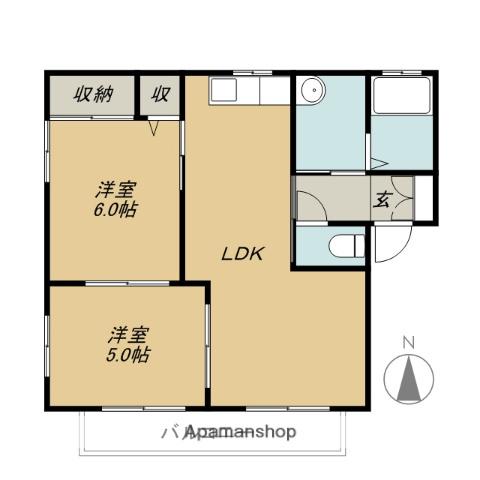 ステラハイツA・B(2LDK/1階)の間取り写真