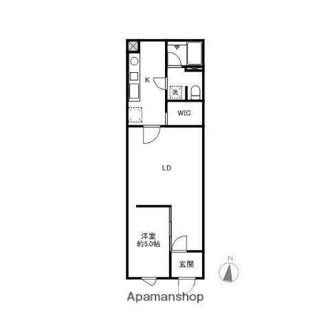 ソレッジ(1LDK/1階)の間取り写真