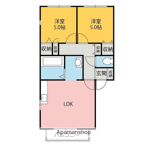 セゾンマリート(2LDK/1階)の間取り写真