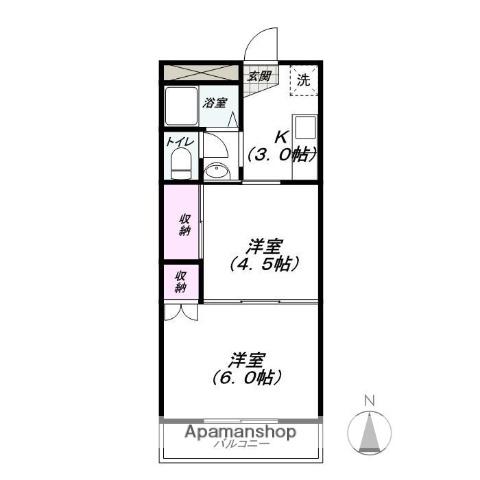 リバーレグルス(2K/3階)の間取り写真