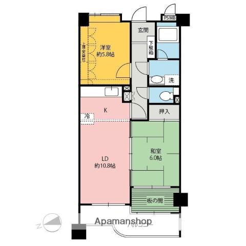 ウィンベルコーラス前橋第一(2LDK/3階)の間取り写真