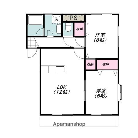 マイホーム(2LDK/1階)の間取り写真