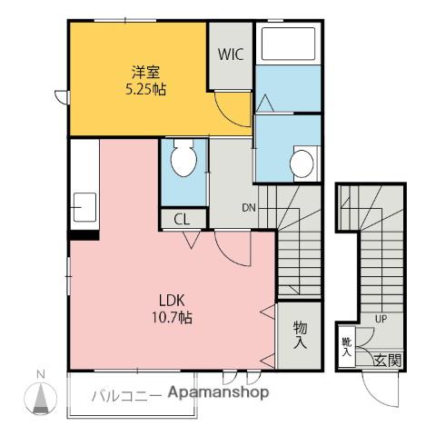 アヴェンタドール(1LDK/2階)の間取り写真