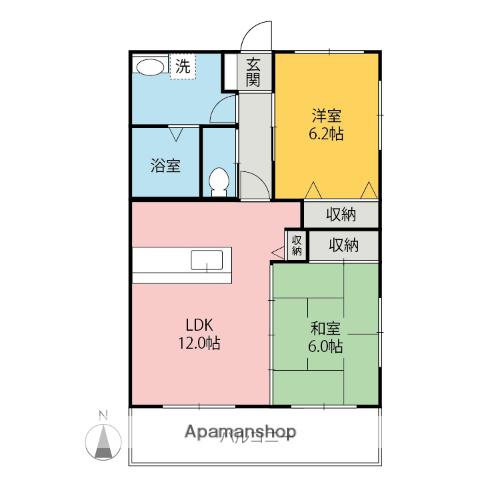 エディフィスSKY(2LDK/3階)の間取り写真