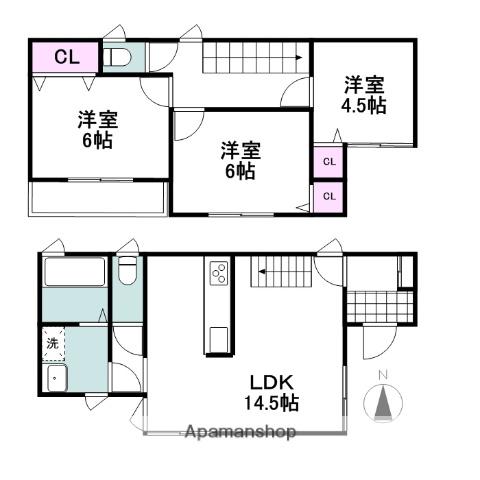 上毛電気鉄道上毛線 中央前橋駅 徒歩28分 2階建 築10年(3LDK)の間取り写真