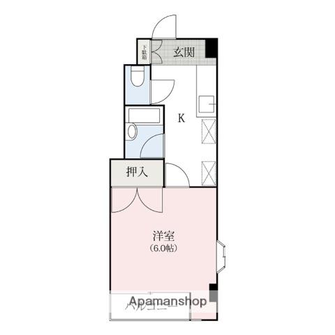 フジパレス(1K/2階)の間取り写真