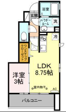 サンライトレジデンスⅢ(1LDK/1階)の間取り写真