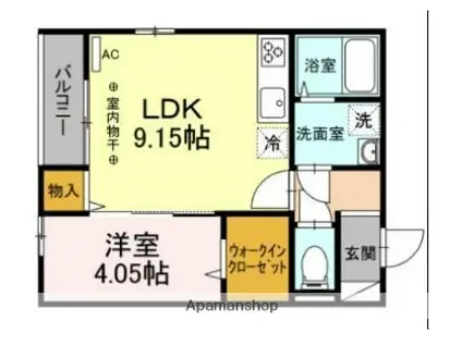 オペラハウス千代田(1LDK/3階)の間取り写真
