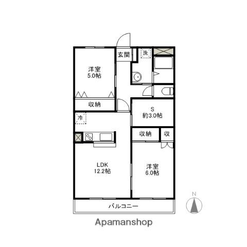 ライフォート(2SLDK/3階)の間取り写真