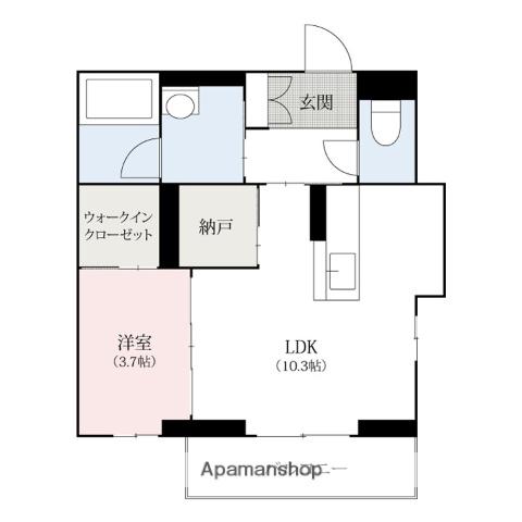 WISE USE Ⅱ(1LDK/3階)の間取り写真
