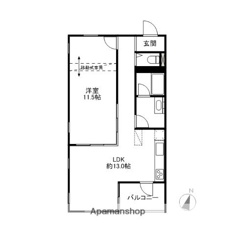 モンテ・レオーネ(2LDK/1階)の間取り写真