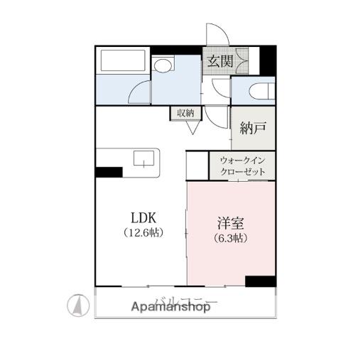 グランメール(1LDK/1階)の間取り写真