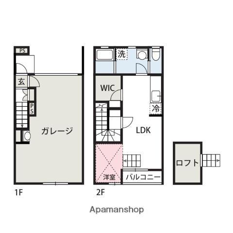 ＳＯＵＴＨ−ＧＡＲＡＧＥ(1LDK)の間取り写真
