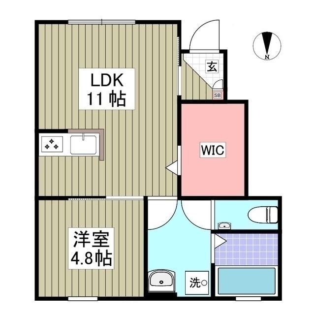 AVATAR(1LDK/1階)の間取り写真