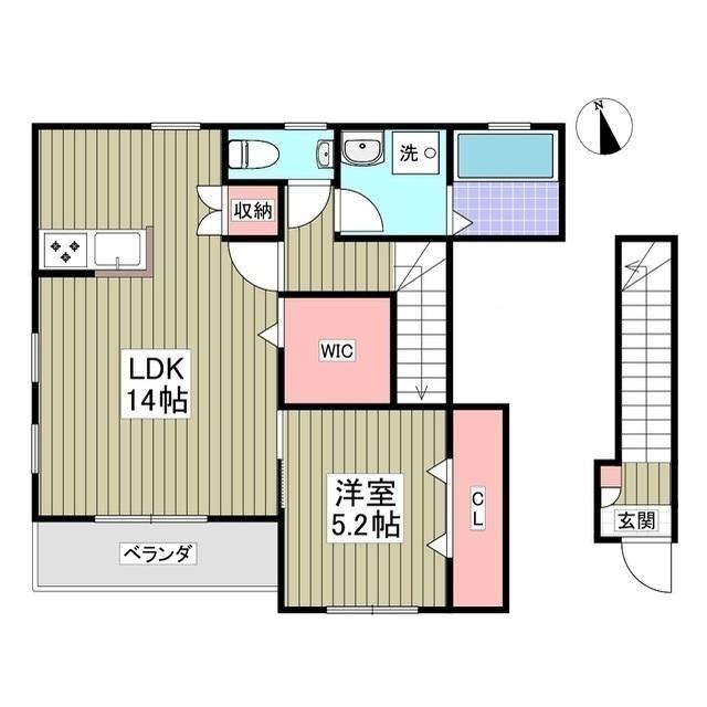 ANIMAL KINGDOM(1LDK/2階)の間取り写真