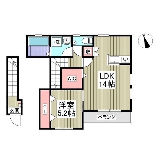 ANIMAL KINGDOM(1LDK/2階)の間取り写真