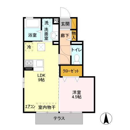 エトワール・ベガ(1LDK/1階)の間取り写真