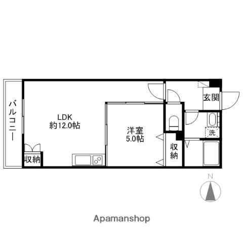 MAISON DE GEO(1LDK/2階)の間取り写真