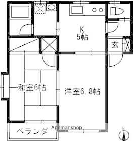 ミルフィーユ(2K/2階)の間取り写真