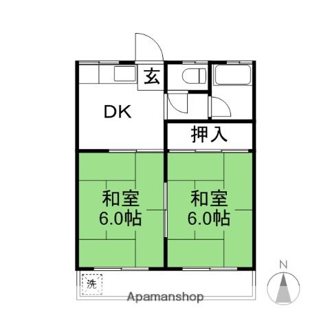伊井マンション(2DK/1階)の間取り写真