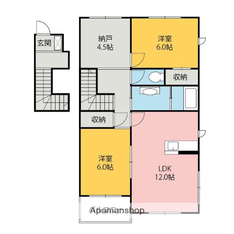 コンシェルジュ(2LDK/2階)の間取り写真