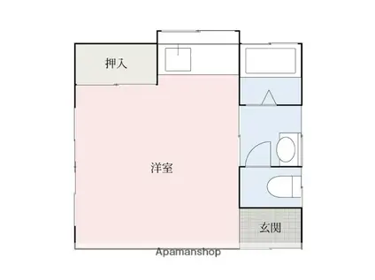 シャレル八斗島K(ワンルーム/2階)の間取り写真