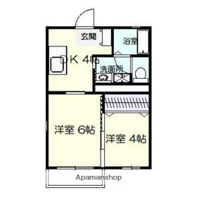 グランドソレーユ(2K/1階)の間取り写真