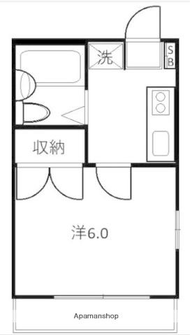 フォーレ今泉(1K/2階)の間取り写真