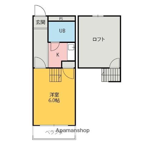 ドリーミーロード玉村(1K/2階)の間取り写真